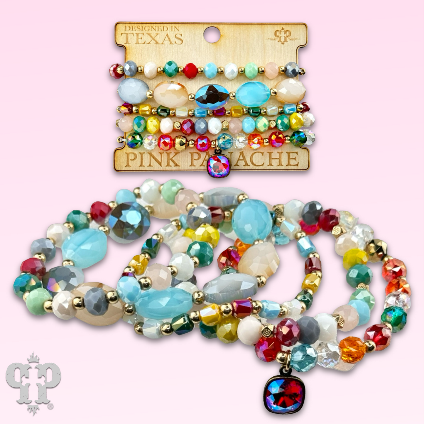 Opaque bead bracelet set