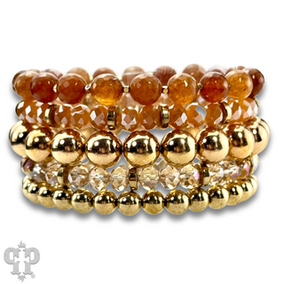 Round bead, curvy fit, stack bracelet