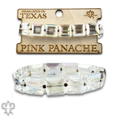 Faceted square bead bracelet