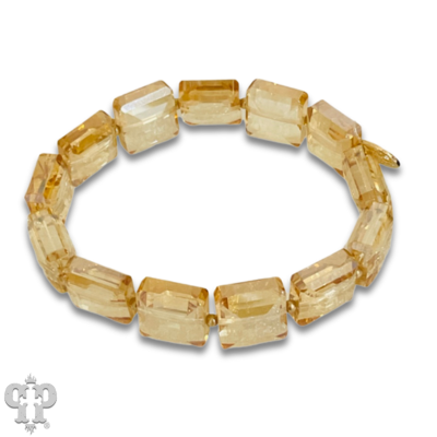 Faceted square bead bracelet