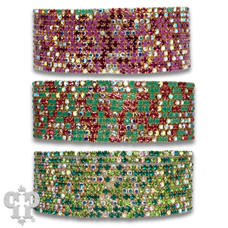 Eleven strand mixed rhinestone bracelet - LC