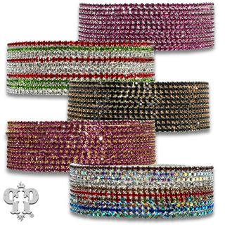 Ten strand rhinestone bracelet set