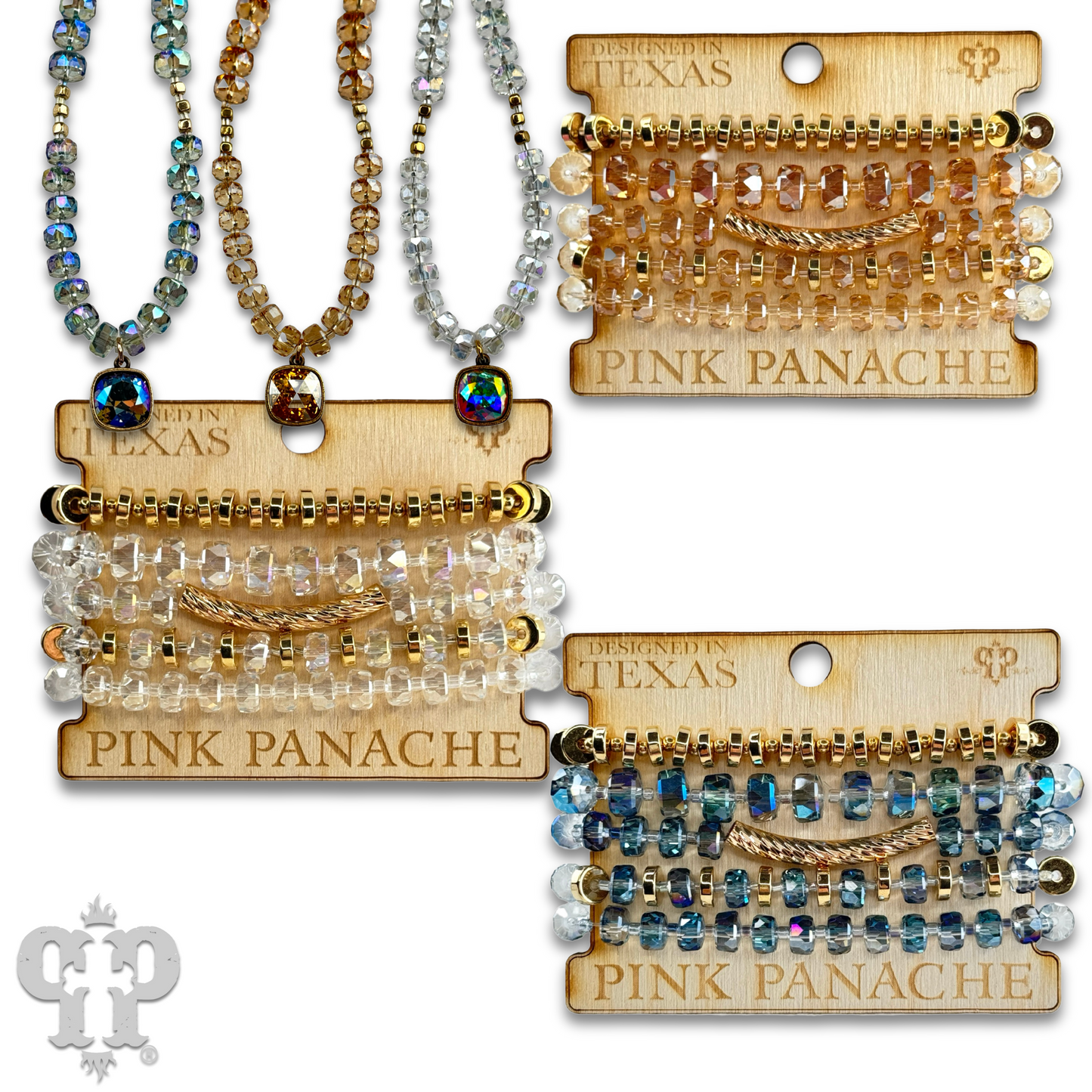 Faceted heishi bead bracelet with twisted tube bead feature