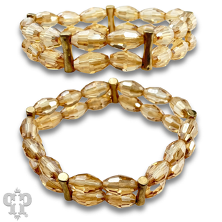 Double strand glass bead bracelet - LC
