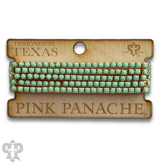 Prong set rhinestone bead bracelet