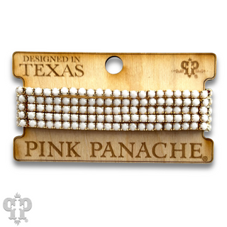 Prong set rhinestone bead bracelet