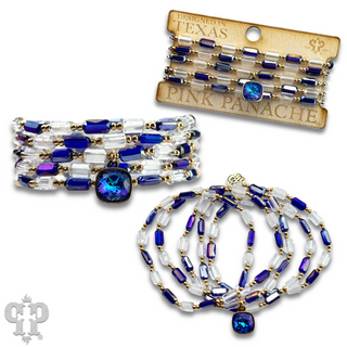 Rectangle bead bracelet with Austrian crystal