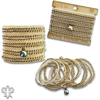 Pearl bead bracelet with Austrian crystal