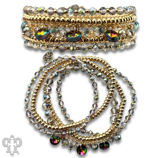 Rhinestone drops bracelet