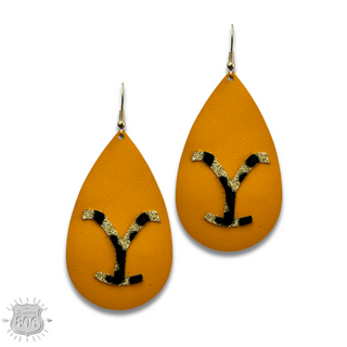 Teardrop "Y" brand earring