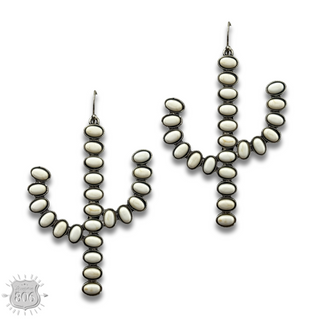 Stone cactus earring