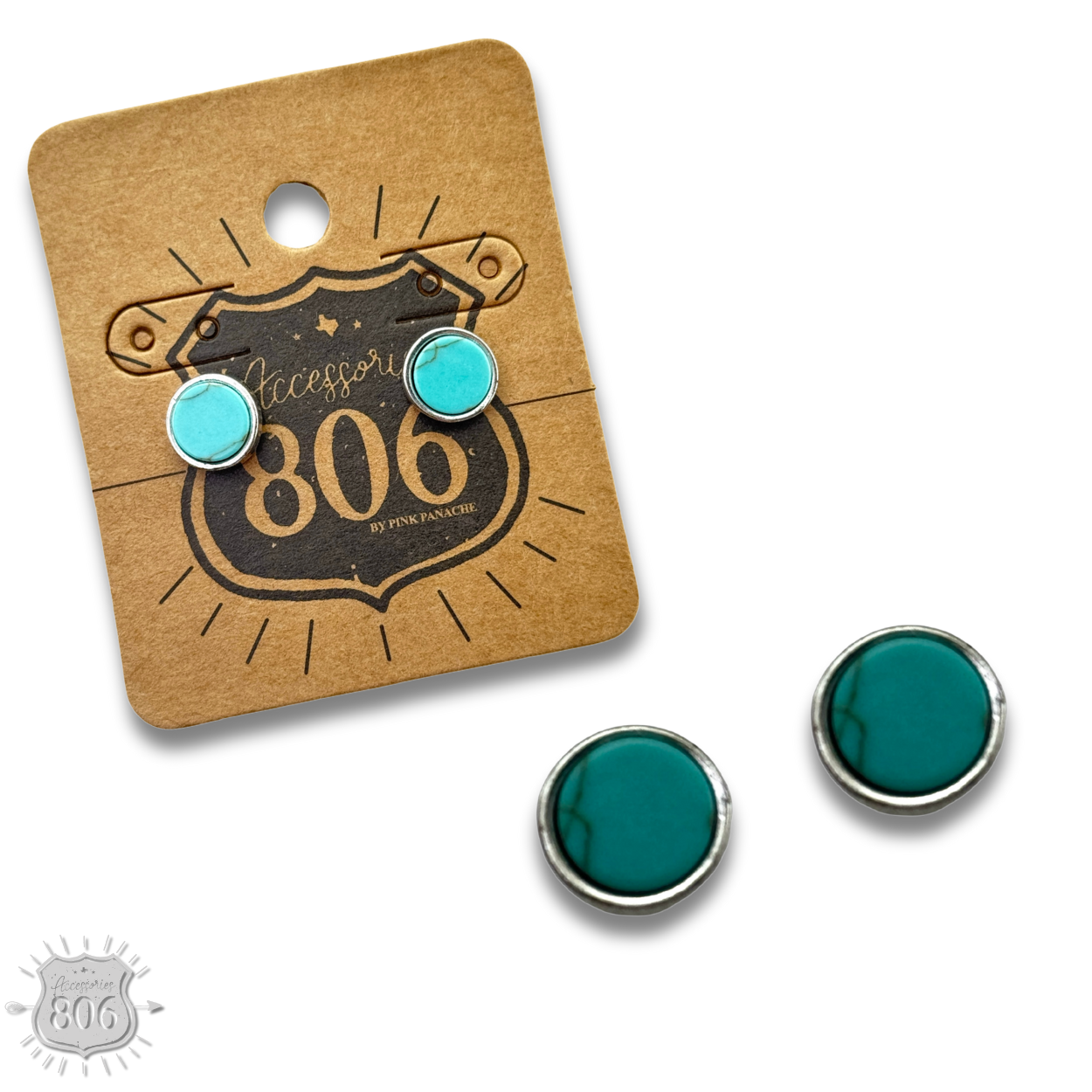 Round stone post earring Last Call