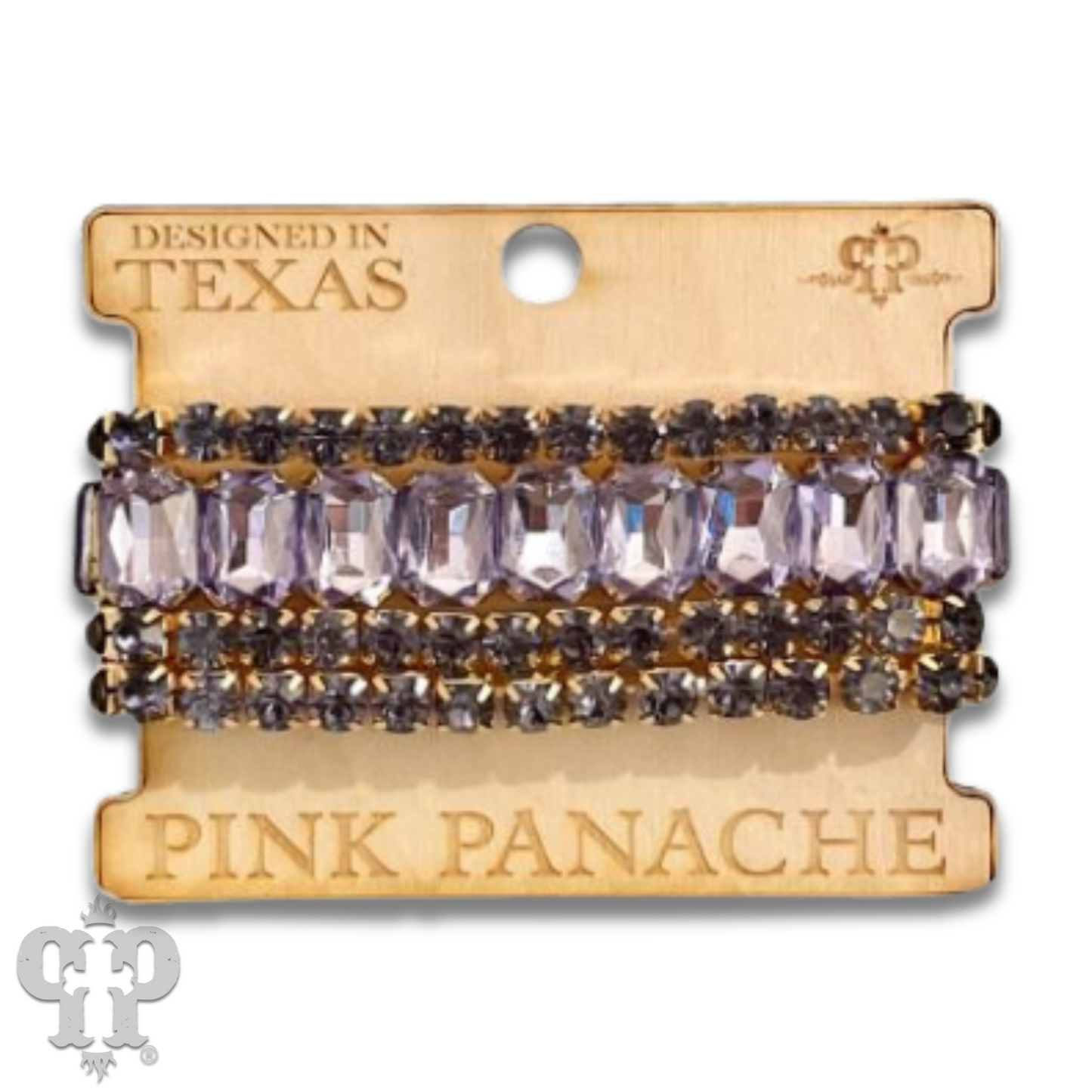 Four strand mixed rhinestone bracelet, two sizes
