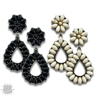 Western stone teardrop earring