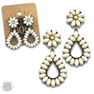 Western stone teardrop earring
