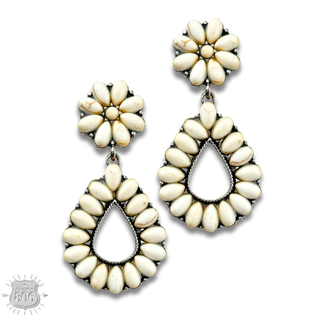 Western stone teardrop earring