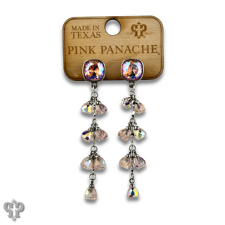 Waterfall bead earring with Austrian crystal