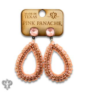 Sequin and faceted bead teardrop earring with Austrian crystal