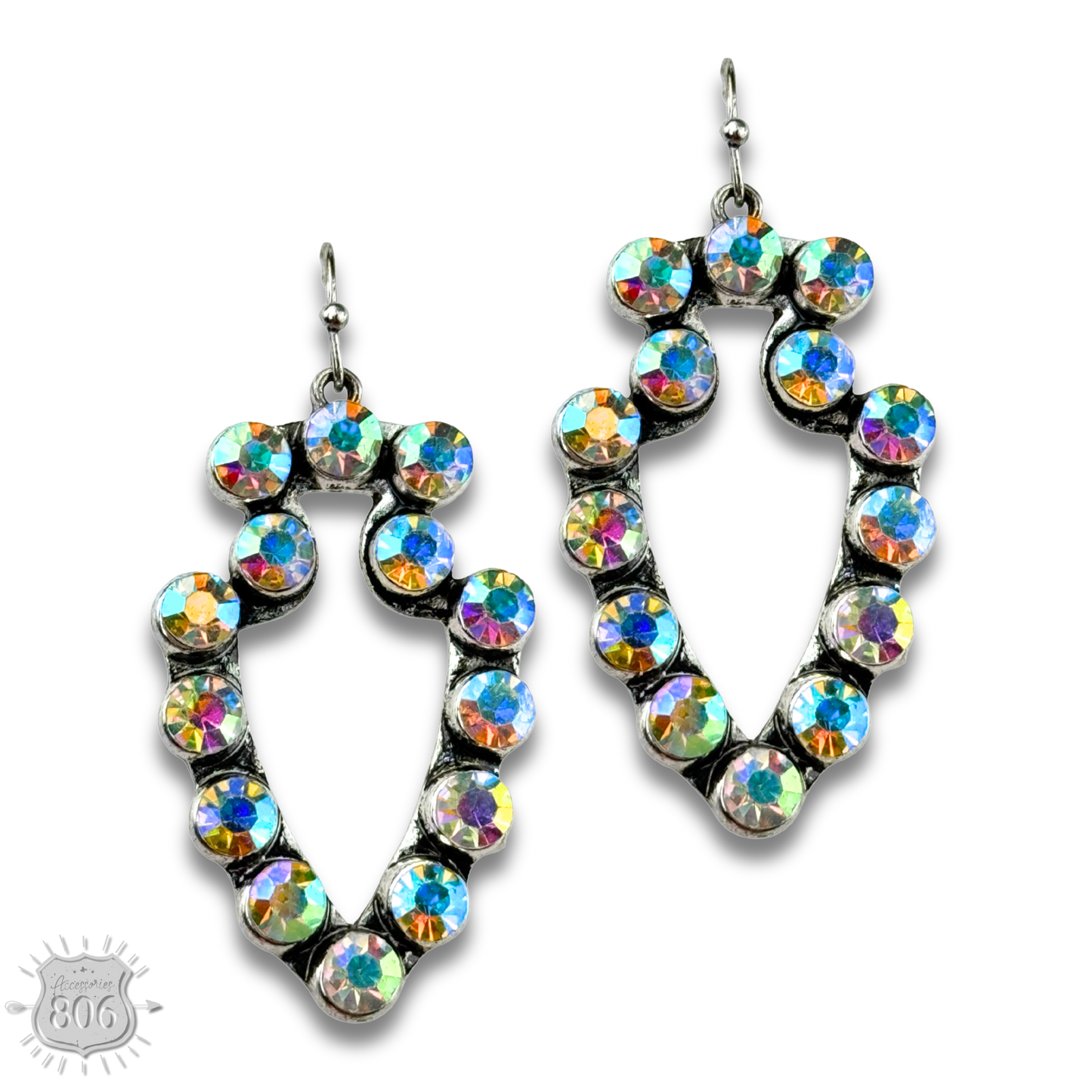 Rhinestone arrowhead earring