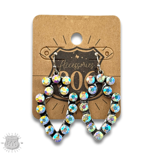 Rhinestone arrowhead earring