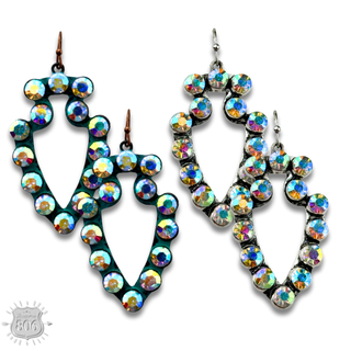Rhinestone arrowhead earring