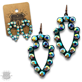 Rhinestone arrowhead earring