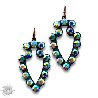 Rhinestone arrowhead earring