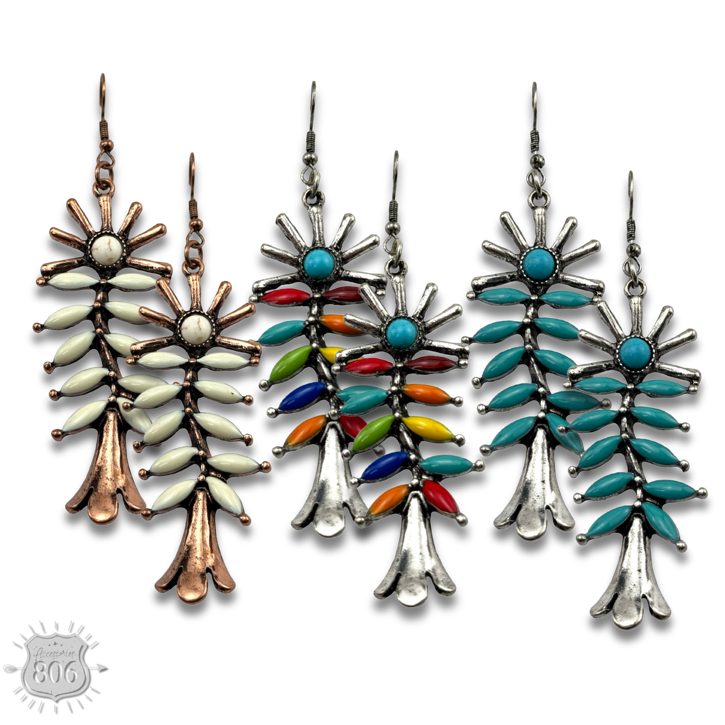 Southwest flower earring