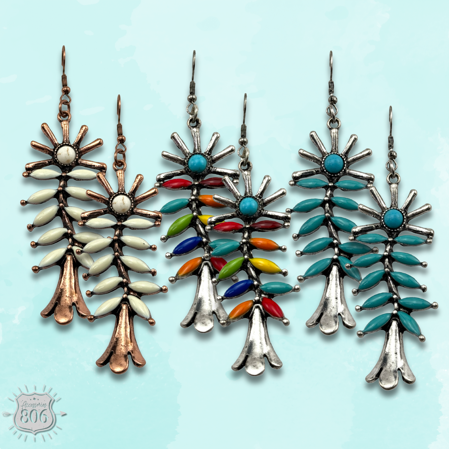 Southwest flower earring