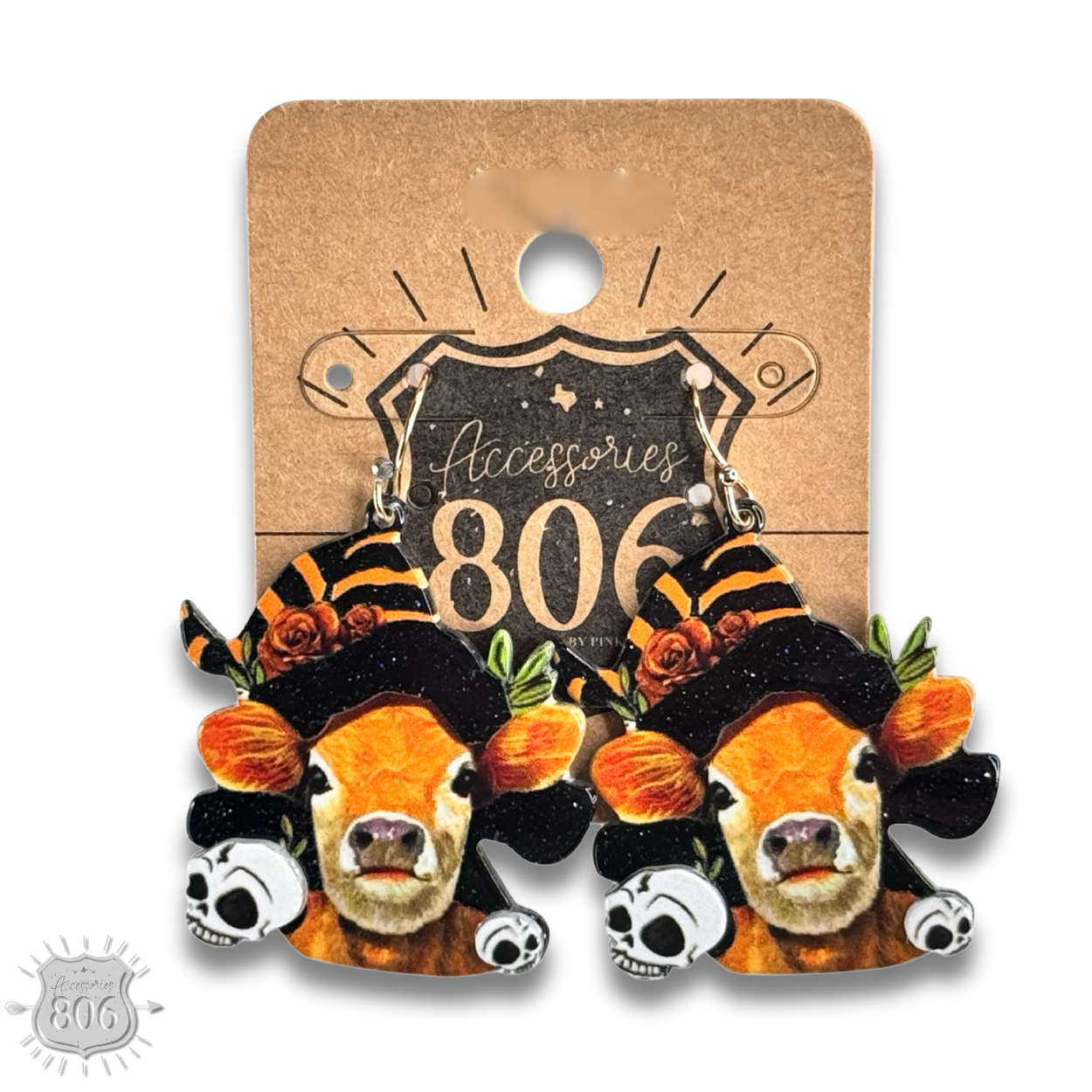 Halloween cow earring