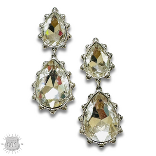 Western rhinestone teardrop earring