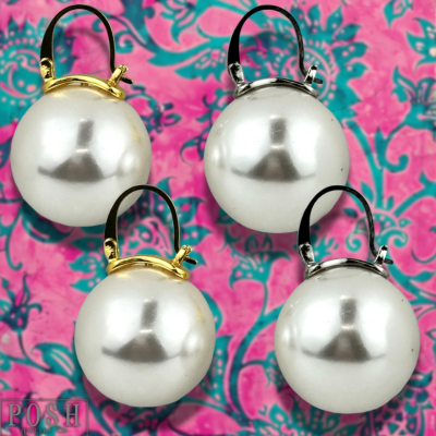 Pearl drop earring, large