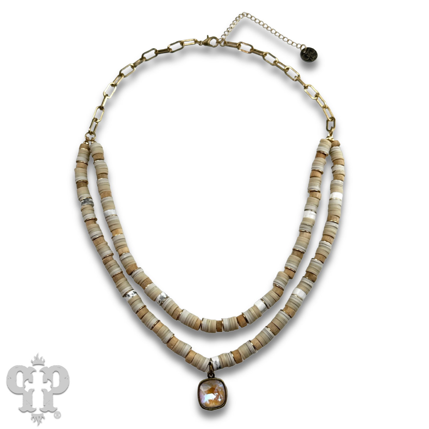 Double strand multi-color necklace, Austrian crystal, last call