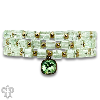 Square crystal bead bracelet set, Austrian crystal
