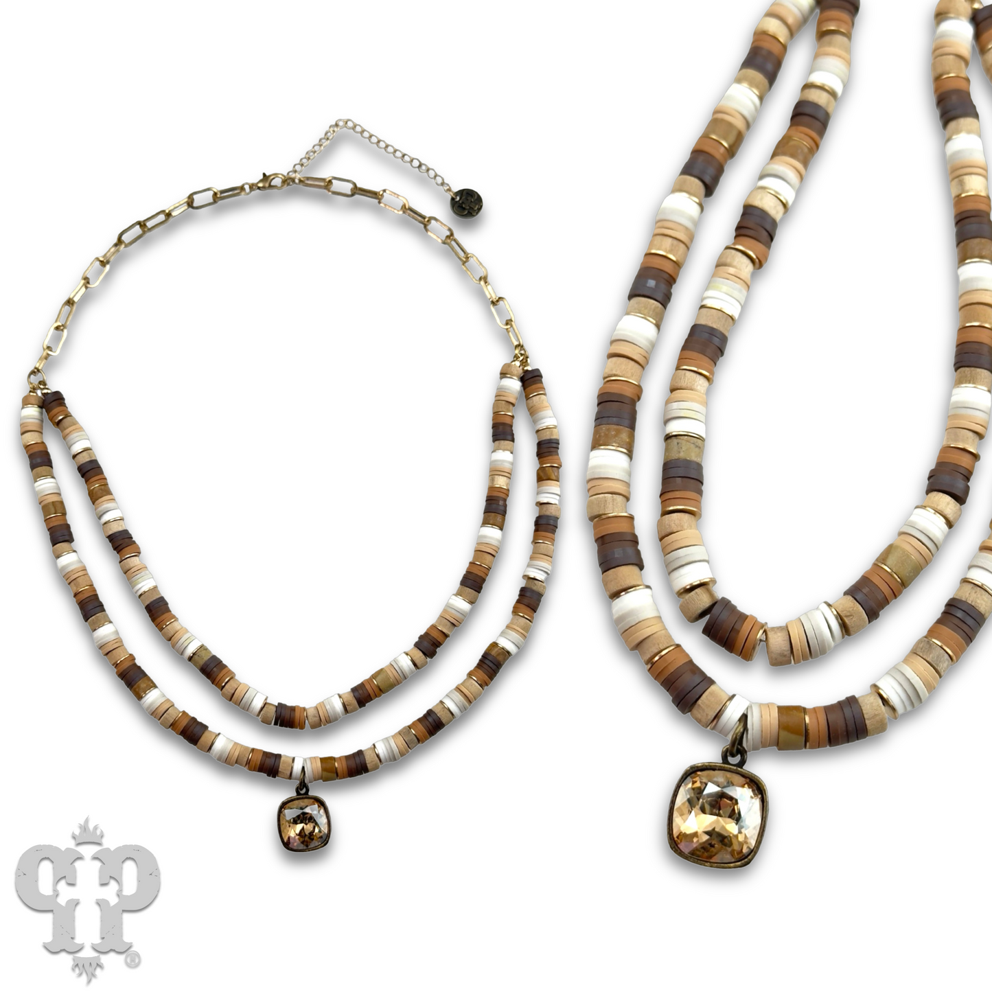 Double strand multi-color necklace, Austrian crystal, last call