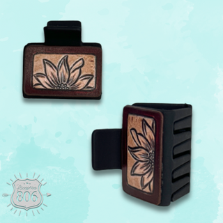 Western sunflower design hair clip