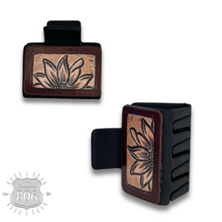 Western sunflower design hair clip