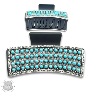 Turquoise western style hair claw