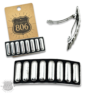 Western style hair clip with raised design