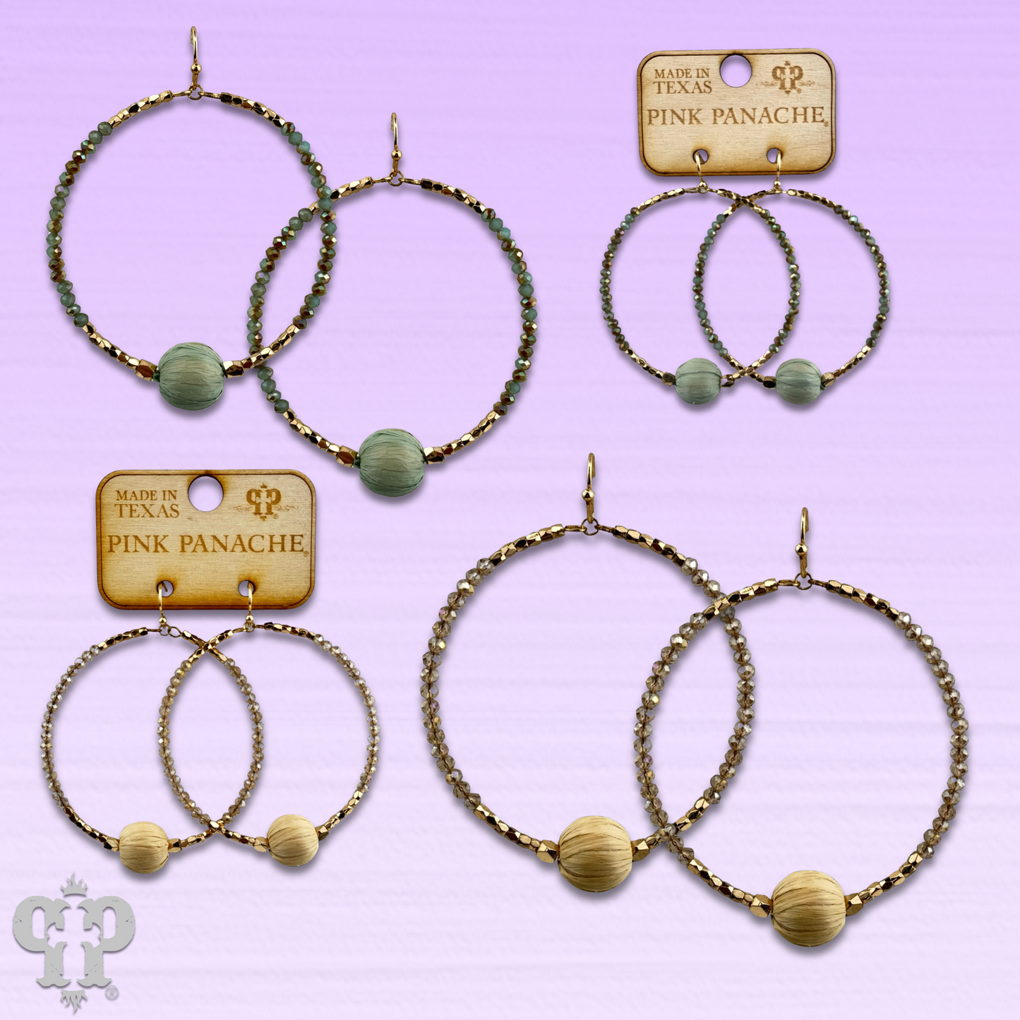 Faceted bead circle earring, last call
