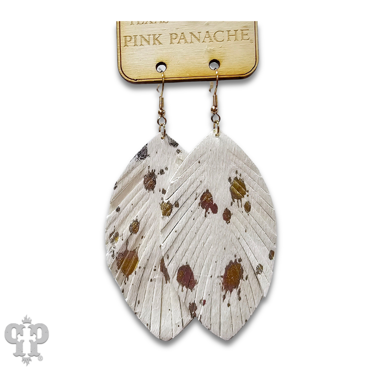 Fringe edge feather earring, last call