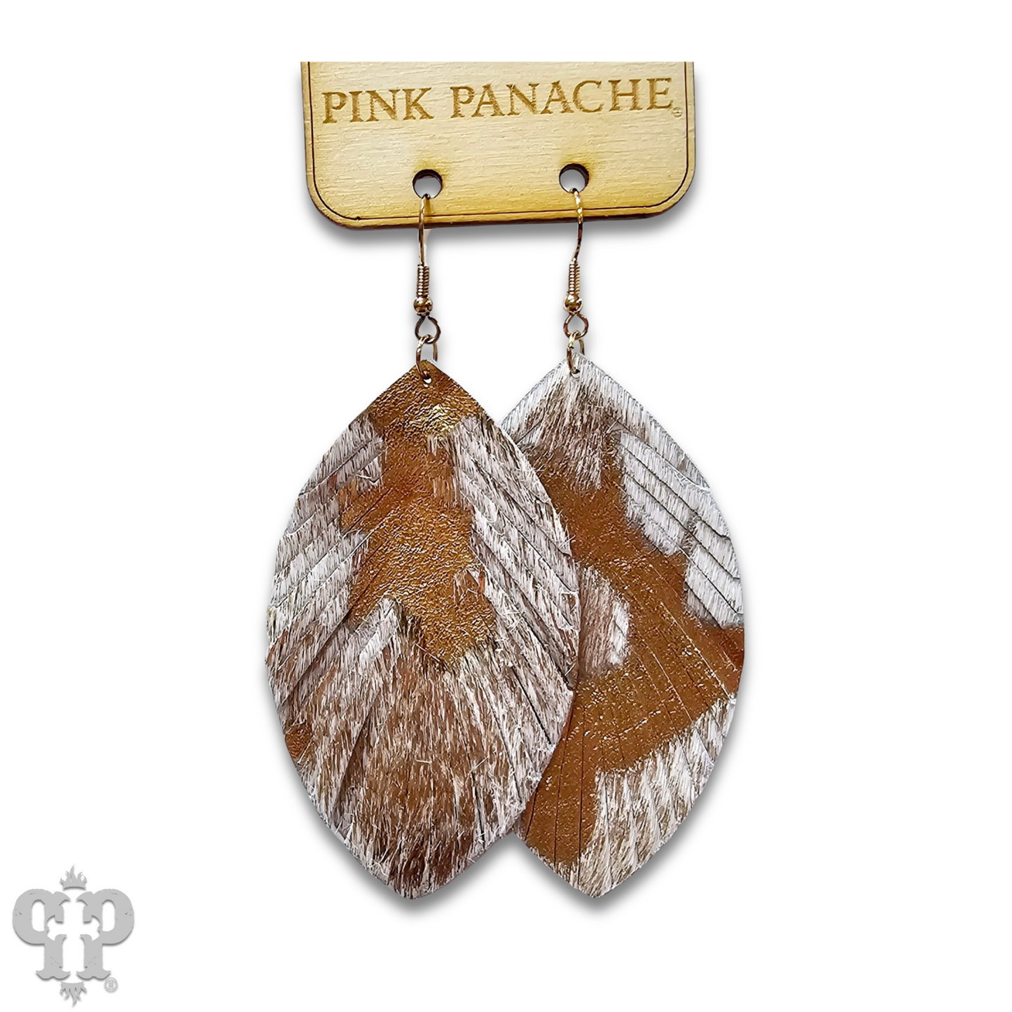 Fringe edge feather earring, last call