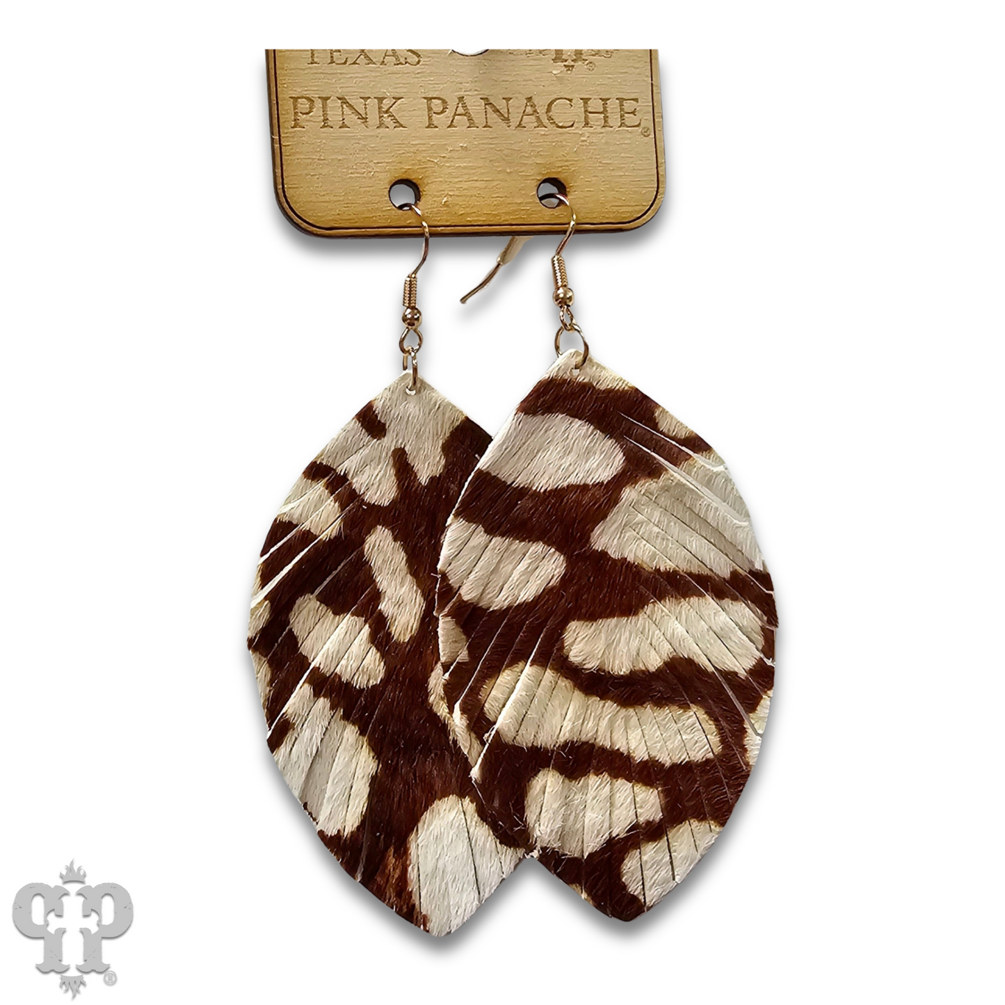 Fringe edge feather earring, last call