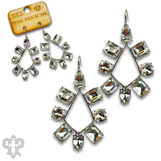 Rhinestone chandelier teardrop earring