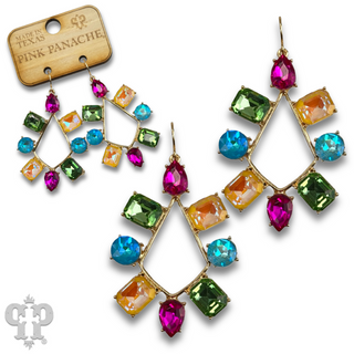 Rhinestone chandelier teardrop earring