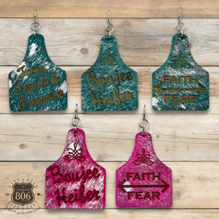 Western ear tag earring