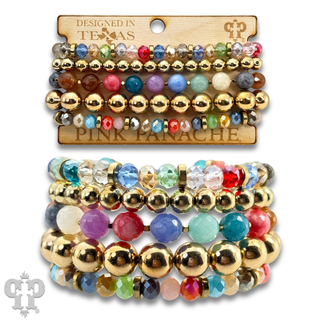 Round bead, curvy fit, stack bracelet