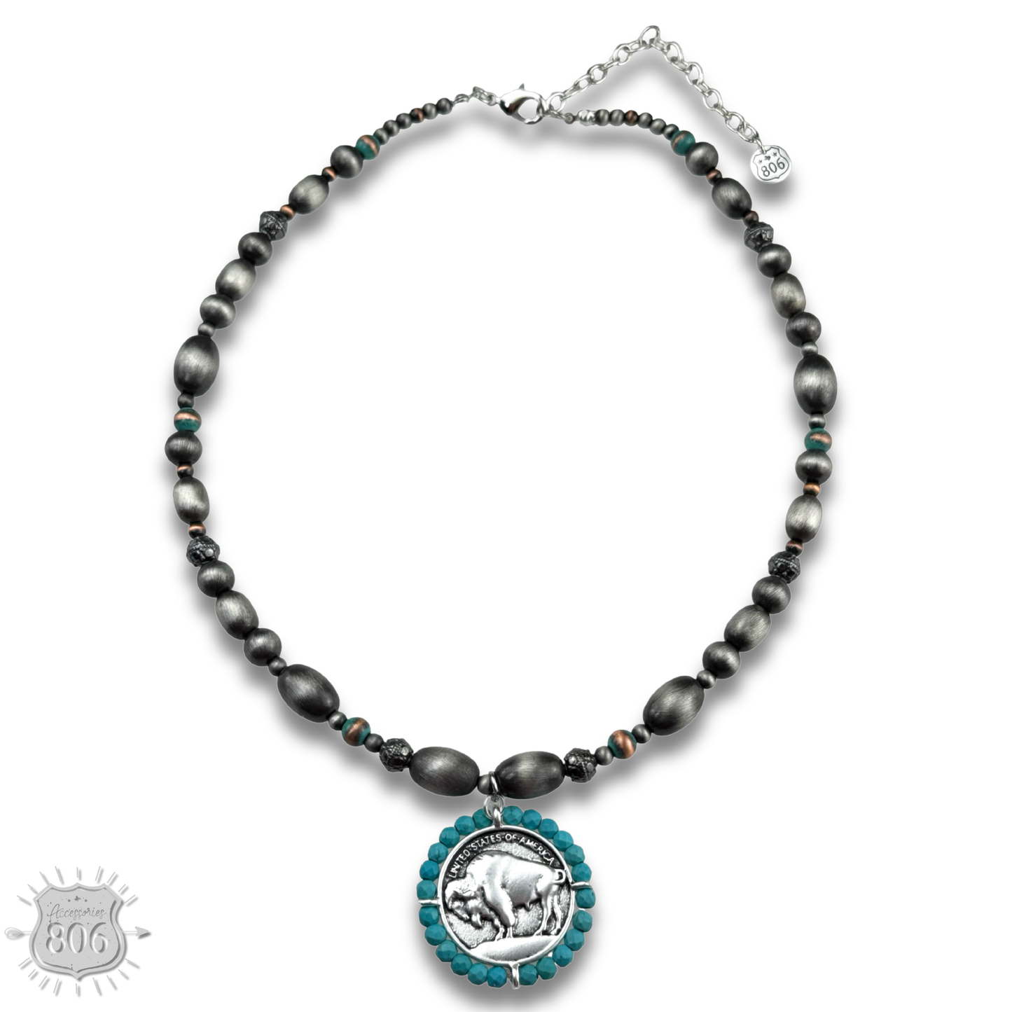 Buffalo coin necklace