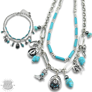 Western style charm necklace