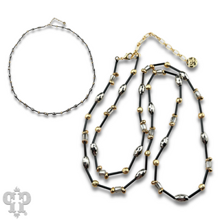 Variety bead long necklace
